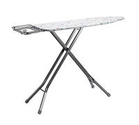 Amazon Basics planche à repasser avec compartiment de rangement et repose-fer en H, 122 x 38 cm, Grand format, gris, À fleur