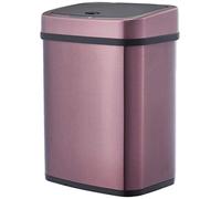 Amazon Basics Poubelle automatique en acier inoxydable, rectangulaire, 12 litres, Bordeaux