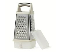 Amazon Basics Râpe à Fromage 4 Faces, Acier Inoxydable, Compatible Lave-Vaisselle