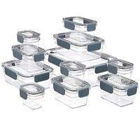 Amazon Basics Récipients de Conservation des Aliments en Plastique Tritan - Fermeture en Plastique Tritan, Hermétiques, 22 Pièces, Transparent
