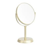 Amazon Basics Ronde Montage sur Table Miroir grossissant sur Pied - x1/x5, 18.3x12.5x30 cm, doré