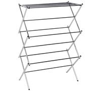 Amazon Basics Séchoir à linge d'intérieur pliable Concertina, 74.9 x 36.8 x 106.2 cm (LXWXH), Chromé