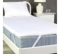 Amazon Basics Surmatelas, Structure en Mousse Confortable, Housse Respirante et Lavable en Machine, pour Lit Simple 90,0cm x 200,0cm, Épaisseur 6,0cm, Blanc