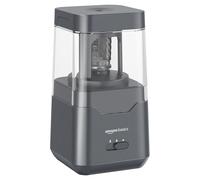 Amazon Basics Taille-crayon électrique portable, lame en spirale, arrêt automatique, alimenté par batterie/USB, Noir, 7.1 x 7.1 x 13.46 cm