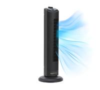 Amazon Basics Ventilateur Tour Oscillant 71 cm avec Angle de 60 Degrés pour Chambre, Salon, Bureau, 3 Vitesses, Contrôle Mécanique Intuitif, Noir Mat, 35W, 71 cm x 24 cm x 24 cm