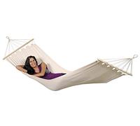 Amazonas Hamac à barre Tobago – simple en coton – blanc