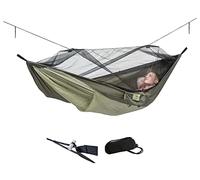 AMAZONAS Kit de trekking XXL | Hamac ultra léger et thermique + suspension, protection thermique et moustiquaire, compartiment pour un matelas isolant, compact | Charge maximale : 150 kg ; dimensions