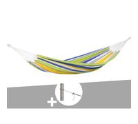 Hamac 1 Place Tahiti Kolibri En Polycoton + Kit Fixation Smartrope - Amazonas Multicolore