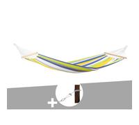Hamac 1 Place Tonga Kolibri En Polycoton + Kit Fixation Smartrope - Amazonas Multicolore