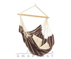 AMAZONAS XL Fauteuil suspendu Brasil Mocca avec barre d'écartement Assise env. 160 x 130 cm
