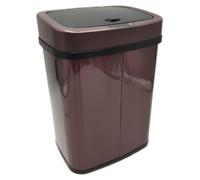 AmazonBasics Poubelle automatique en inox rectangulaire 12 l Burgundy pratique moderne