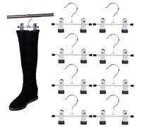 Amber Home Lot de 20 cintres en métal de 15,2 cm avec 2 Clips réglables, Portables multifonctionnels, économisant de l'espace pour Chaussettes, Chapeaux, Serviettes, Sacs, vêtements d'animaux