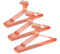 Amber Home Lot de 30 cintres Robustes en métal Or Rose - 43,2 cm - pour Chemises et Costumes - Couleur Or Rose - Économie d'espace - Cintres Fins avec encoches (cuivre, Lot de 30)