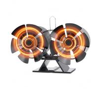 Ambesty Ventilateur Poele à Bois 12 Lames, Sans Électricité,Silencieux Ventilateur Cheminée Alimenté Par la Chaleur, Efficacité Accrue & Économie d'Énergie pour Poêle à Bois,Cheminée,Bûche de Poêle