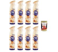 Ambi Pur Lot de 8 sprays désodorisants, parfum d'orchidée dorée, agent propulseur 100% naturel, lutte contre les odeurs dans n'importe quelle pièce de la maison, 8 x 185 ml + Italian Gourmet Polpa