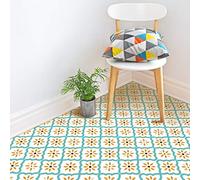 Ambiance 1 Stickers adhésifs carrelages Sol Anti-dérapant avec laminat de Protection en Plastique| Sticker Autocollant Carreaux de Ciment Sol résistant à l'eau - Mosaïque carrelage 40x40cm