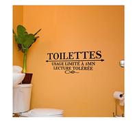 Ambiance-Live KC_4531-20 x 55 cm-Noir Sticker wc, Vinyle