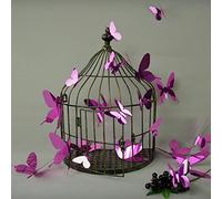 Ambiance-Live Kit de Stickers 12 3D papillons violet miroirs, Vinyle