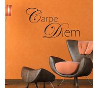 Ambiance-Live Sticker Mural Carpe Diem - 55 X 65 cm, Argent