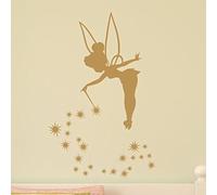Ambiance-Live Sticker mural Fée Clochette Doré 2-45 x 35 cm, Or