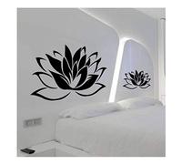 Ambiance-Live Sticker Mural Fleur de Lotus - 29 X 40 cm, Noir