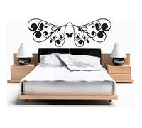Ambiance-Live Sticker Mural tête de lit et papillons - 55 X 160 cm, Gris foncé