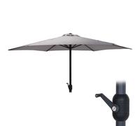 Ambiance Parasol de plage Parasol 290 cm avec manivelle GRIS CLAIR