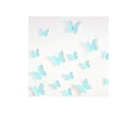 Ambiance Sticker 3D Papillons Stickers Décoration Papillon Autocollants Muraux pour Maison Pièce - Pack of 12 Pièces Turquoise Papillon