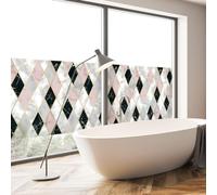 Ambiance Sticker Adhésif Film Fenêtre Anti Regard Occultant - Losanges Chic - Autocollant Brise-Vue pour Vitres & Porte de Douche XL - H40 x L200 cm