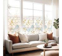 Ambiance Sticker Adhésif Film Fenêtre Anti Regard Occultant - Nid d'Abeilles Chic - Autocollant Brise-Vue pour Vitres & Porte de Douche XL - H40 x L200 cm