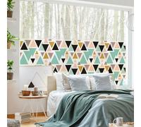 Ambiance Sticker Adhésif Film Fenêtre Anti Regard Occultant - Triangles Scandinaves - Autocollant Brise-Vue pour Vitres & Porte de Douche XL - H40 x L200 cm