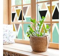 Ambiance Sticker Adhésif Film Fenêtre Anti Regard Occultant - Triangles Scandinaves - Autocollant Brise-Vue pour Vitres & Porte de Douche Large - H40 x L100 cm
