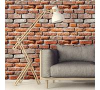 Ambiance Sticker Adhésif Revêtement Mural - Matériaux Sticker pour Salle de Bain, Cuisine et Salon Autocollant Wall Covering Effet Briques de Woodstock | H40 x L40 cm