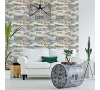 Ambiance Sticker Adhésif Revêtement Mural - Sticker Mur Matériaux Parement de Pierre pour Salle de Bain, Cuisine et Salon | Autocollants Effet Papier Peint Pierres Naturelles - H60 x L60 cm