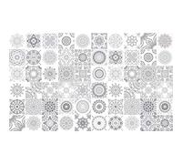 Ambiance Sticker Adhésifs Carrelages Autocollant Design Nuance de Gris Carreaux de Ciment Carrelage Sticker Mural Salle de Bain et Cuisine | 60 Pièces de 10 x 10 cm