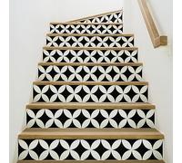 Ambiance Sticker Adhésifs Escalier Carrelages Contremarche Alvaro Sticker Autocollant Pour Escalier Carreaux de Ciment - 2 bandes de 17 x 119 cm