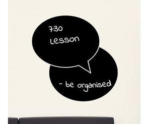 Ambiance Sticker Ardoise Tableau Noir - Stickers Muraux Adhésif Effaçable - Bulles Dialogue - H40 x L40 cm