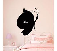 Ambiance Sticker Ardoise Tableau Noir - Stickers Muraux Adhésif Effaçable - Caricature Papillon - H55 x L45 cm
