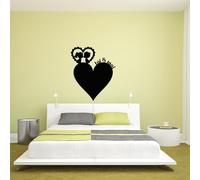 Ambiance Sticker Ardoise Tableau Noir - Stickers Muraux Adhésif Effaçable - Coeur Toi & Moi - H110 x L90 cm