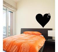 Ambiance Sticker Ardoise Tableau Noir - Stickers Muraux Adhésif Effaçable - Design Coeur Classique - H50 x L50 cm