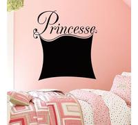 Autocollant mural ardoise – autocollant effaçable – motif princesse – 110 x 100 cm