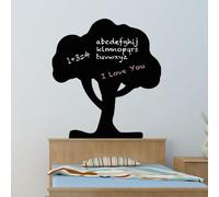 Ambiance Sticker Ardoise Tableau Noir - Stickers Muraux Adhésif Effaçable - Grand Arbre - H40 x L35 cm