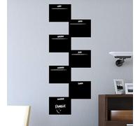 Ambiance Sticker Ardoise Tableau Noir - Stickers Muraux Adhésif Effaçable - MA Future Semaine - H55 x L35 cm