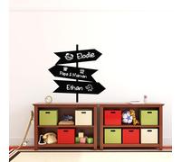 Ambiance Sticker Ardoise Tableau Noir - Stickers Muraux Adhésif Effaçable - Panneaux Indicateurs - H100 x L100 cm