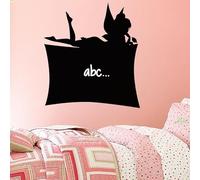 Ambiance Sticker Ardoise Tableau Noir - Stickers Muraux Adhésif Effaçable - Silhouette Fée - H40 x L35 cm