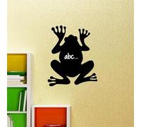 Ambiance Sticker Ardoise Tableau Noir - Stickers Muraux Adhésif Effaçable - Silhouette Grenouille - H55 x L45 cm