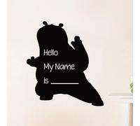 Ambiance Sticker Ardoise Tableau Noir - Stickers Muraux Adhésif Effaçable - Silhouette Kung - H55 x L55 cm