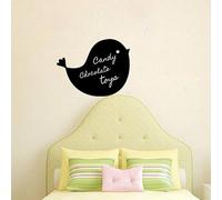 Ambiance Sticker Ardoise Tableau Noir - Stickers Muraux Adhésif Effaçable - Silhouette Oiseau - H75 x L95 cm