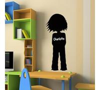 Ambiance Sticker Ardoise Tableau Noir - Stickers Muraux Adhésif Effaçable - Silhouette Petite Fille - H210 x L80 cm