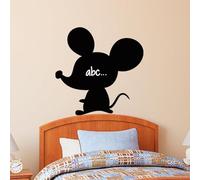 Ambiance Sticker Ardoise Tableau Noir - Stickers Muraux Adhésif Effaçable - Silhouette Petite Souris - H70 x L70 cm